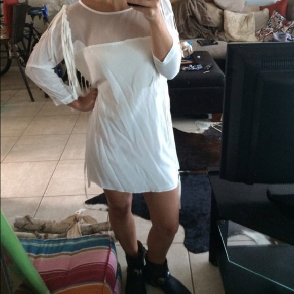 Jen's Pirate Booty Banshee Mini Dress WHITE - Picture 9 of 10